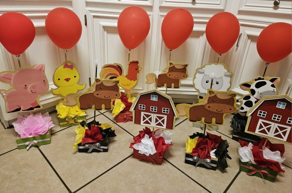Farm Party Centerpieces