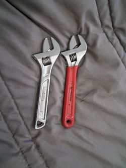 Two Small Adjustable Wrenches