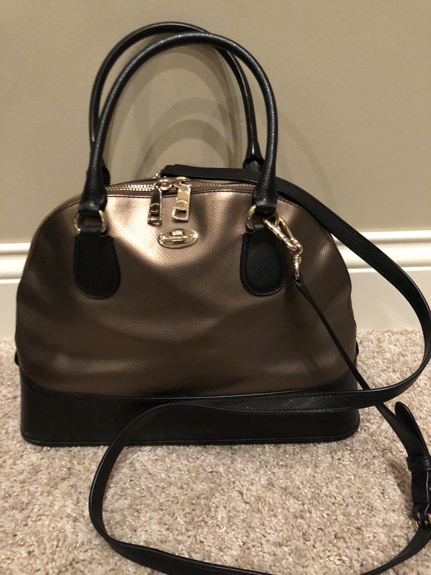 Coach Black and Gold Purse