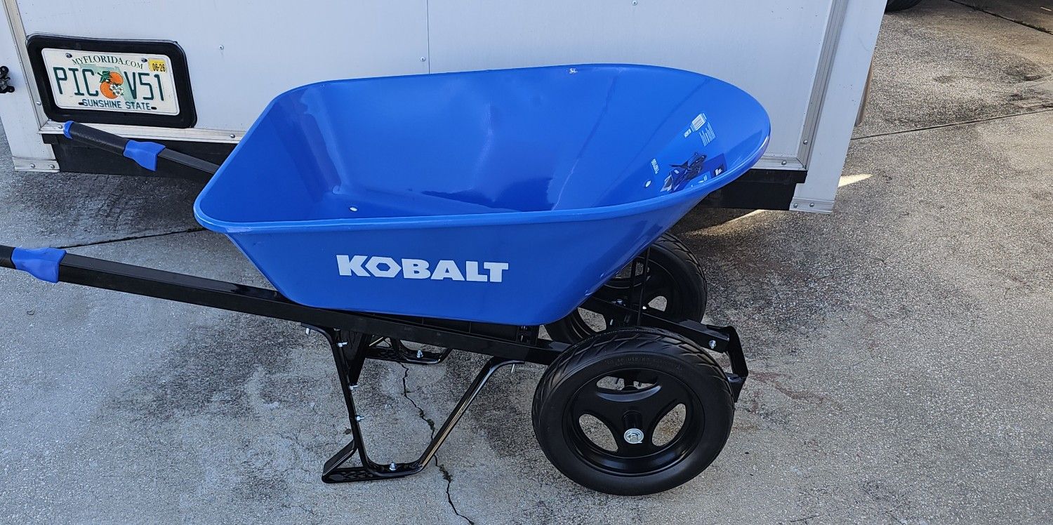 KOBALT 7 FT CU.... 2 WHEELS ....PUSH WHEELBARROW...NEW.....$ 150