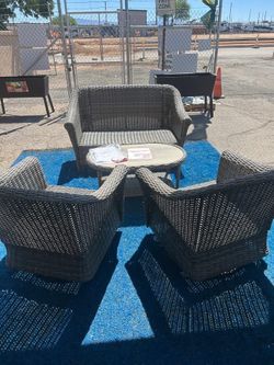 4-Piece Wicker Patio Set