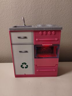 2018 Barbie Dream House Replacement Kitchen Sink Stove Oven Lights & Sound WORKS