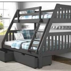 Brand New Twin Full Bunk Bed With Storage Or A Trundle Take Home With $39 Down 