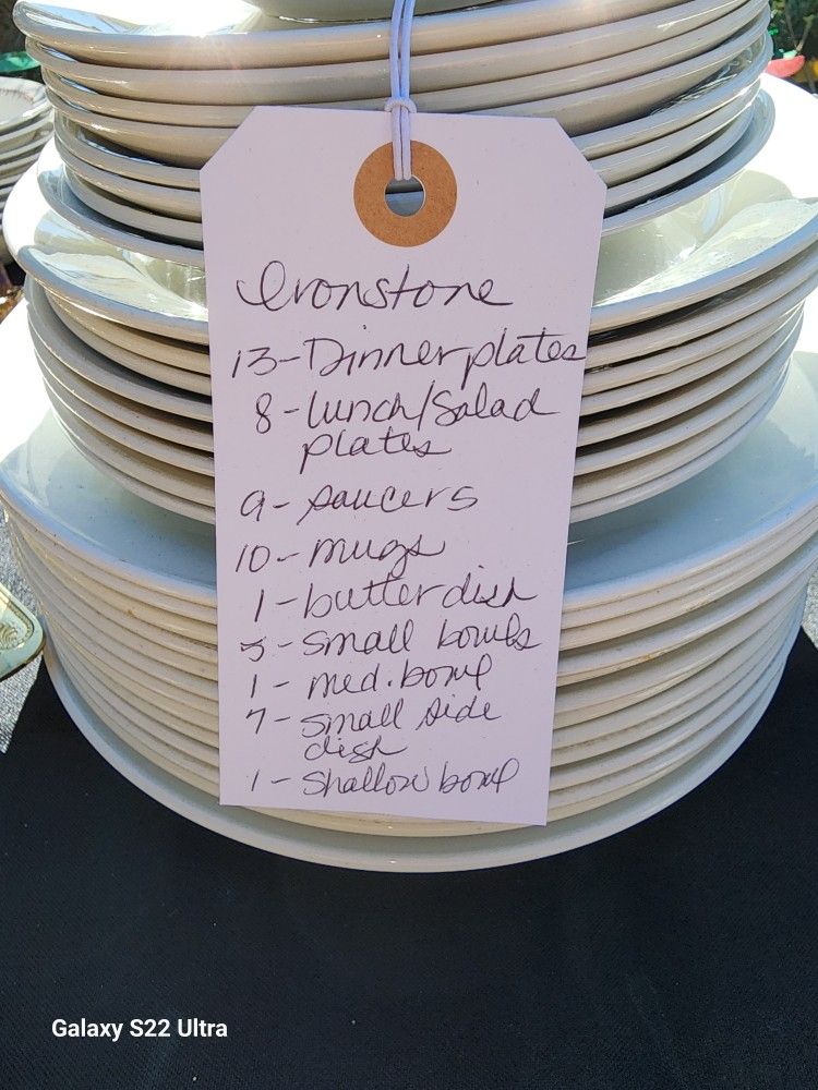 Large Set Of White Ironstone