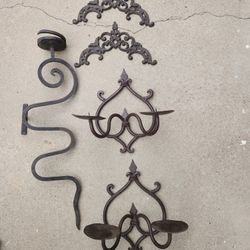 Mexican Iron Candle Holders 