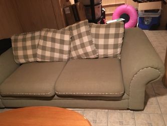 Greenish grey couch