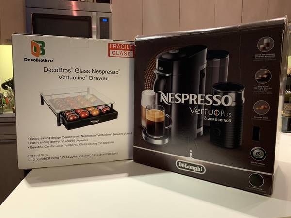 Nespresso VertuoPlus Deluxe Coffee and Espresso Maker Bundle