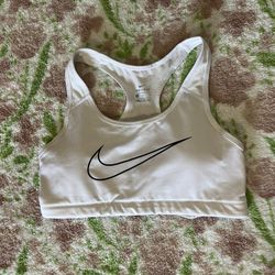 women’s activewear white Dri-Fit bra top - Nike
