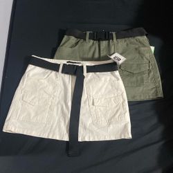 2 Cargo Mini Skirts
