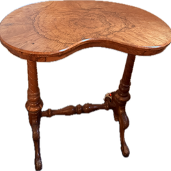 Victorian era walnut burr side table