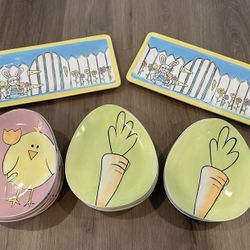 Easter Spring Plates Ceramic