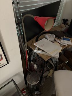 Modern Skinny Red Floor Lamp