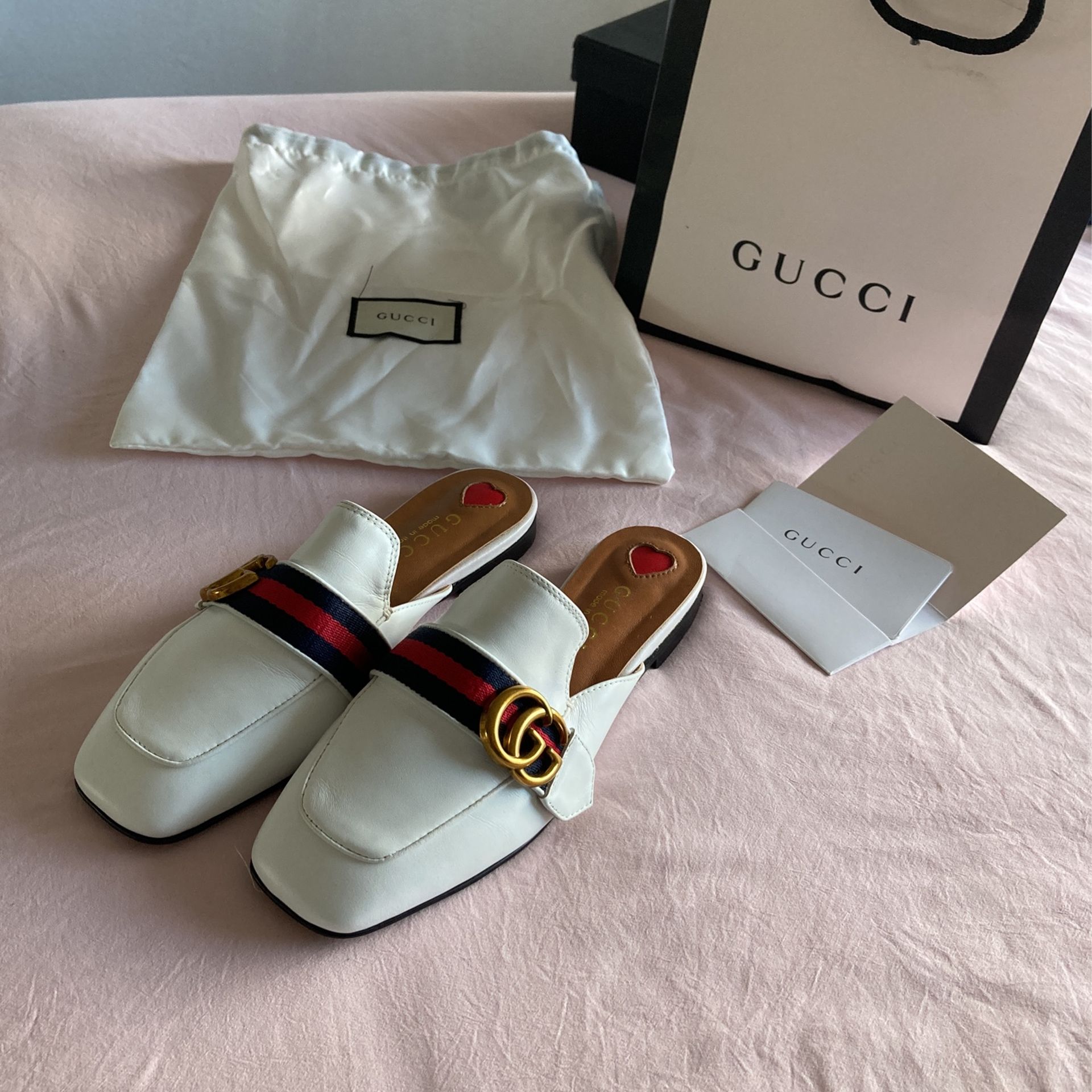 Gucci Peyton Leather Slippers