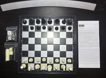 3-in-1 Magnetic Chess / Checkers / Backgammon Set – Complete