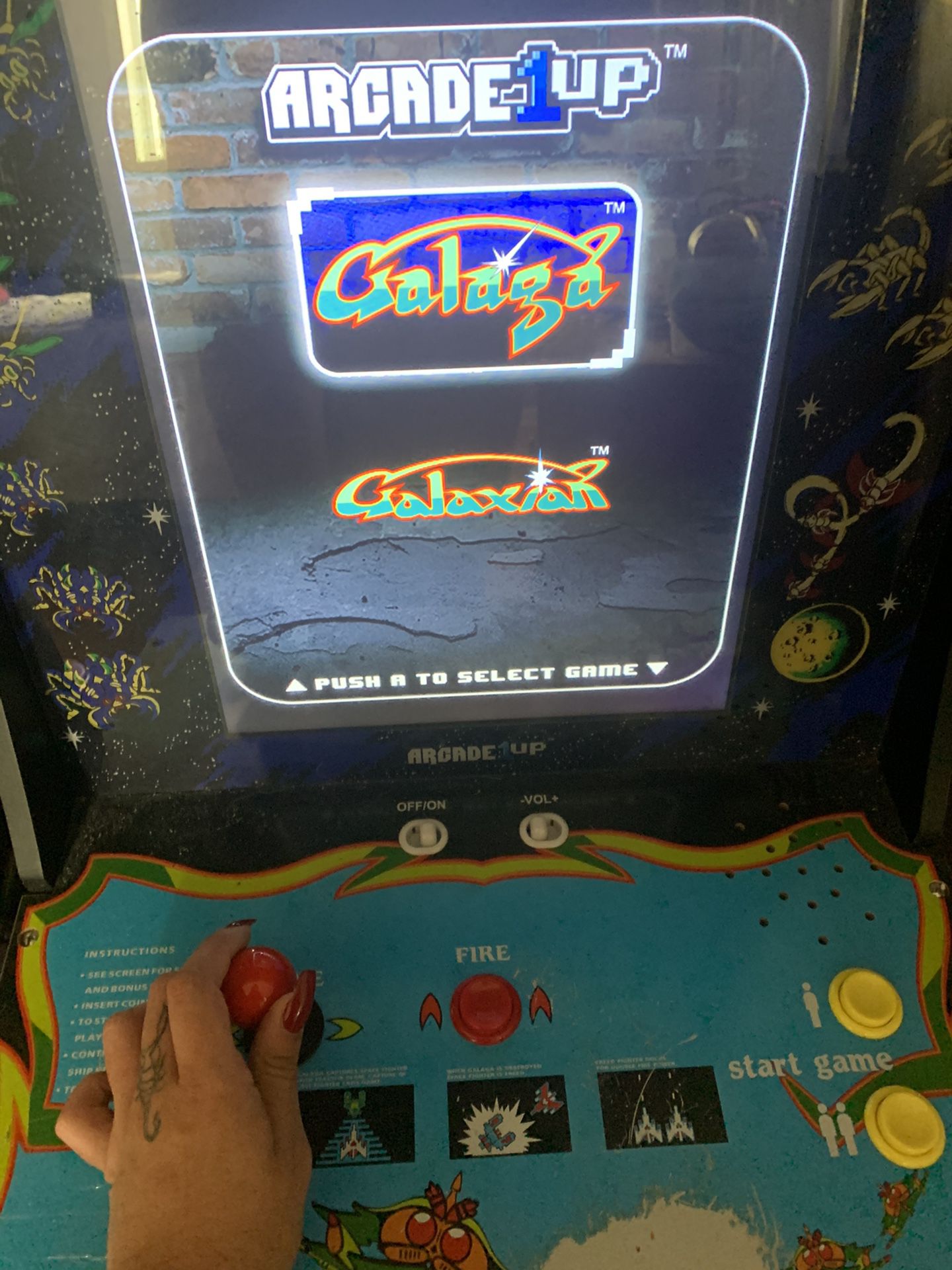 Galaga/Galaxian FULL SIZE Arcade Game