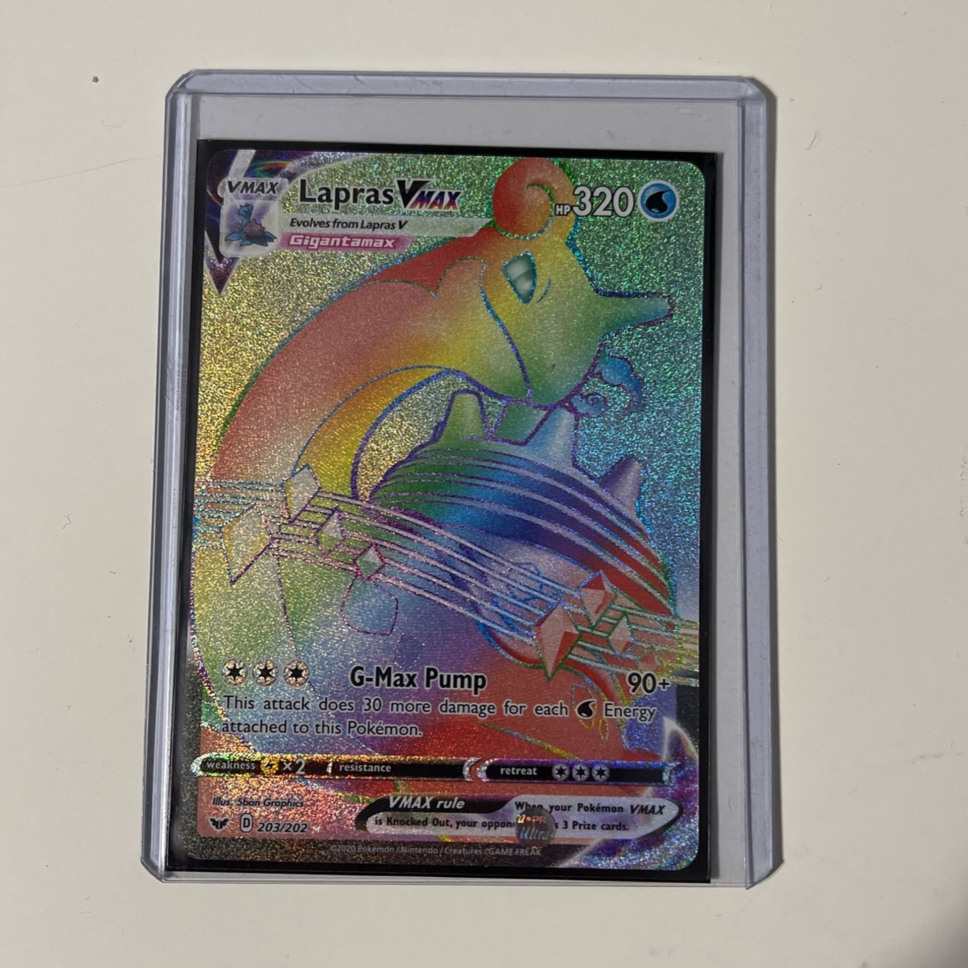 Sword And Shield Rainbow Rare Lapras Mint !