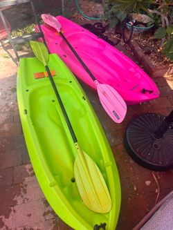 Kids green kayaks $75 each FIRM , at mission bay