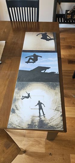 Pottery Barn Skateboarding Canvas Wall Art Set of 3