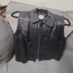 Leather Vest Black