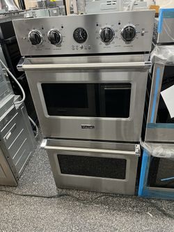Viking 27” Wide Electric Double Wall Oven Stainless Steel 