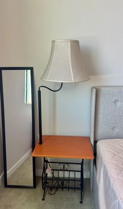 Side table with lamp