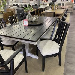 Gray/Brown Dining Table