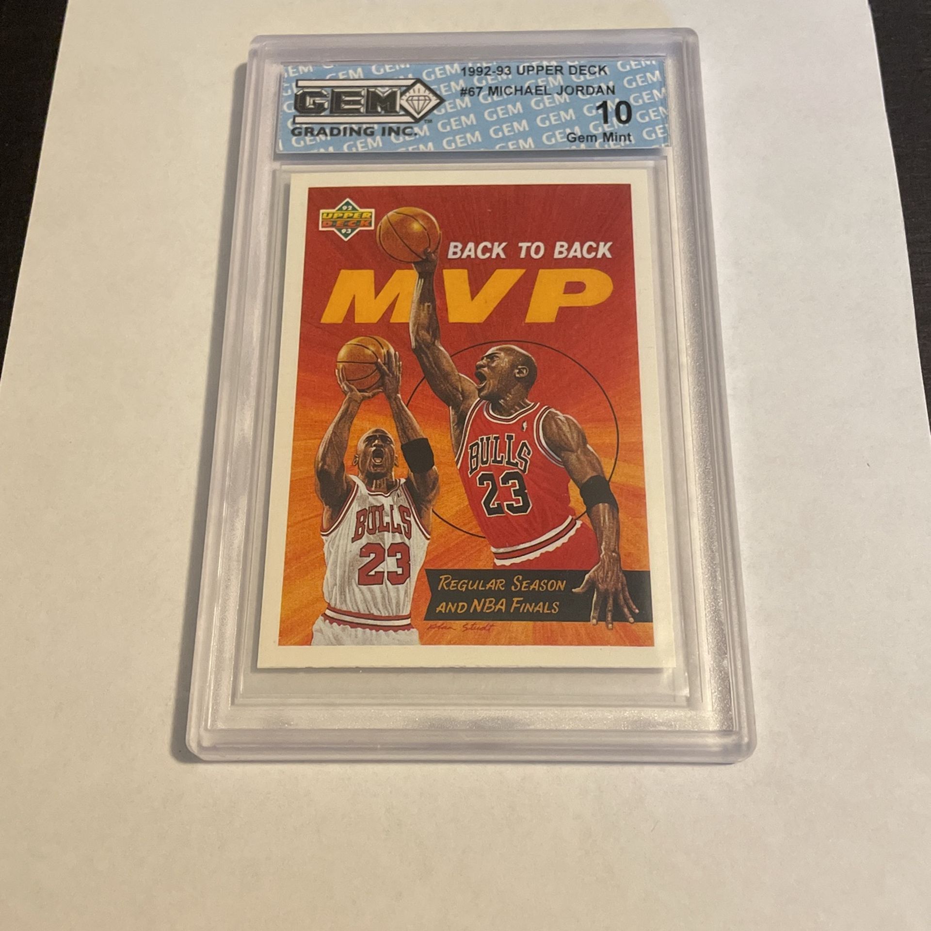 Michael Jordan - Graded 10 Card! 1992-93 Upper Deck #67