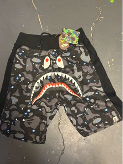 Bathing ape space shark shorts