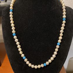 Pearl & Turquoise Necklace 