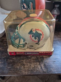 Riddell Miami Dolphins Chrome Mini Helmet