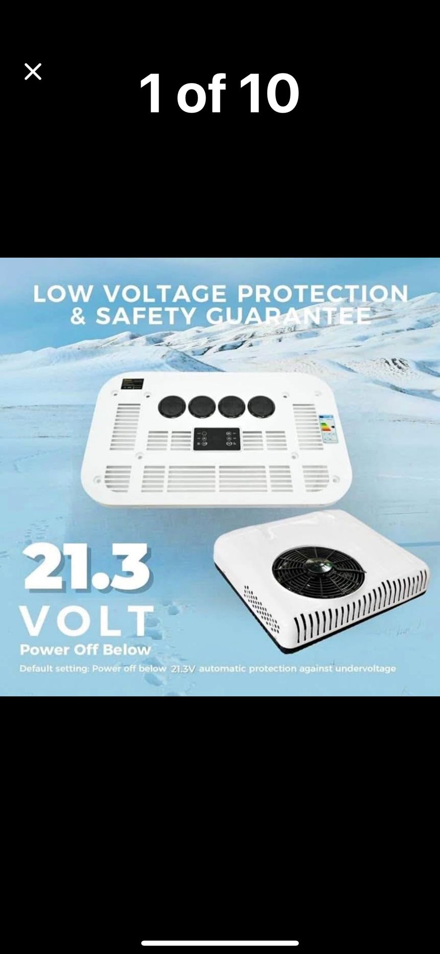 Sunster XMZ-GCK-KTDI 12V RV Air Conditioner, 6000BTU AC Unit Rooftop Top mounted Parking Air Cond