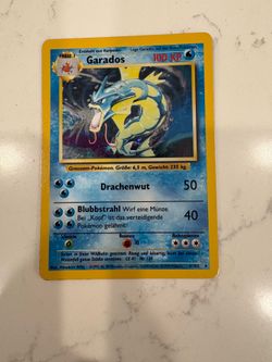 Garados Gyarados Pokemon Card 6/102 German Holo Base Set 1999