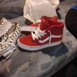 Red Vans Size6
