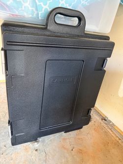 Carlisle FoodService Products Cateraide Front Loading Insulated Food Pan Carrier, for Storage and Transport of Food, 5 Pan Capacity, 25.25" x 24.25" x