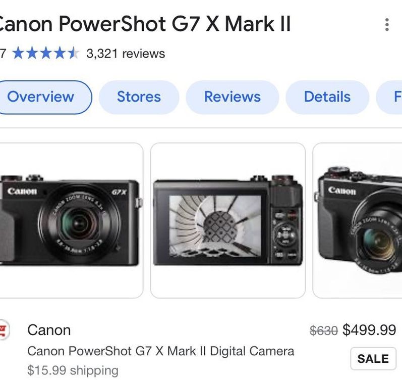 Canon PowerShot G7 X Mark II