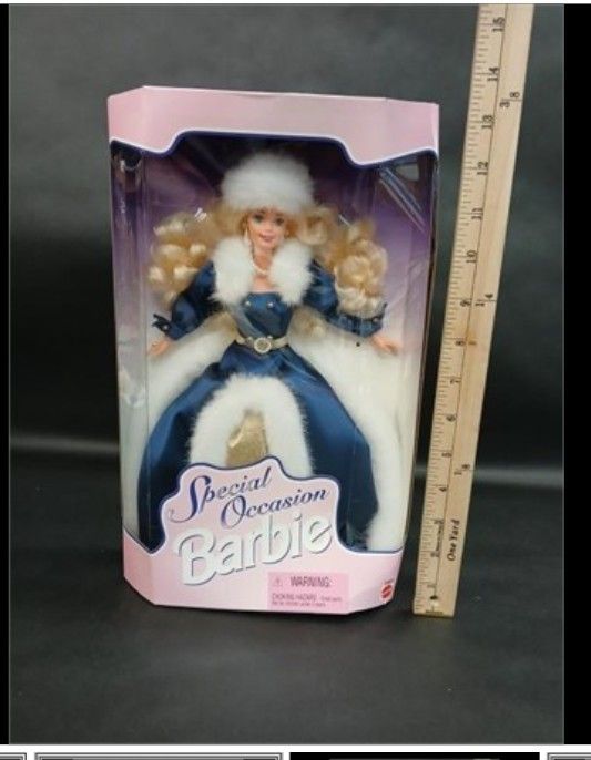 Vintage Mattel Barbie 1996 Special Occasion Blue Gown