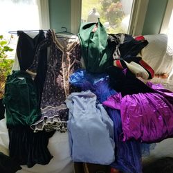 Vintage dresses, velvet dresses, costume dresses