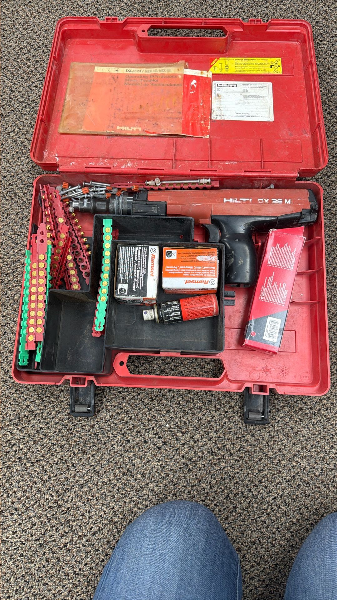 Hilti DX36M Powder Actuated Concrete Nail Stud Gun Tool With Case