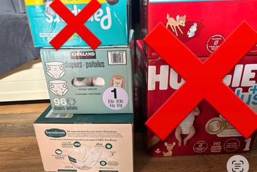 Baby diapers (size 1 and newborn)