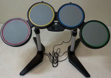 Nintendo Wii Rock Band 19092 Harmonix White Drum Pad Controller w/ Stand