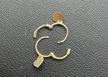 14k yellow gold round hoop clip on earrings 0.40g