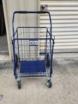 Big Power Folding Shopping Cart with 5 cubic ft capacity