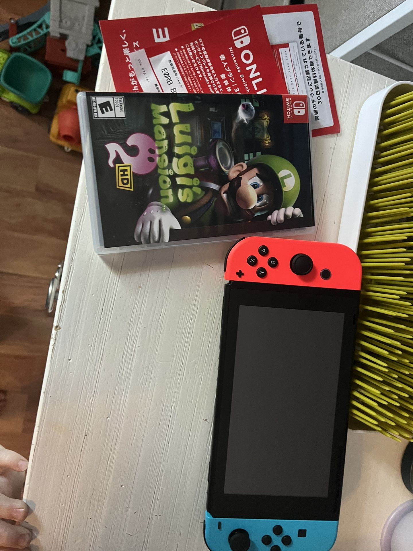 Nintendo Switch New With All Cables And Luigi’s Mansion 2 Pickup On 200 Or Best Offer