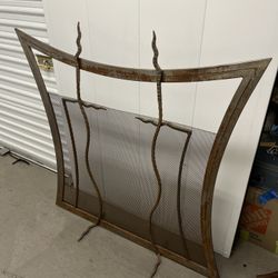 Gothic Rustic Rusted Fireplace Gate - Custom Art 1 Of 1