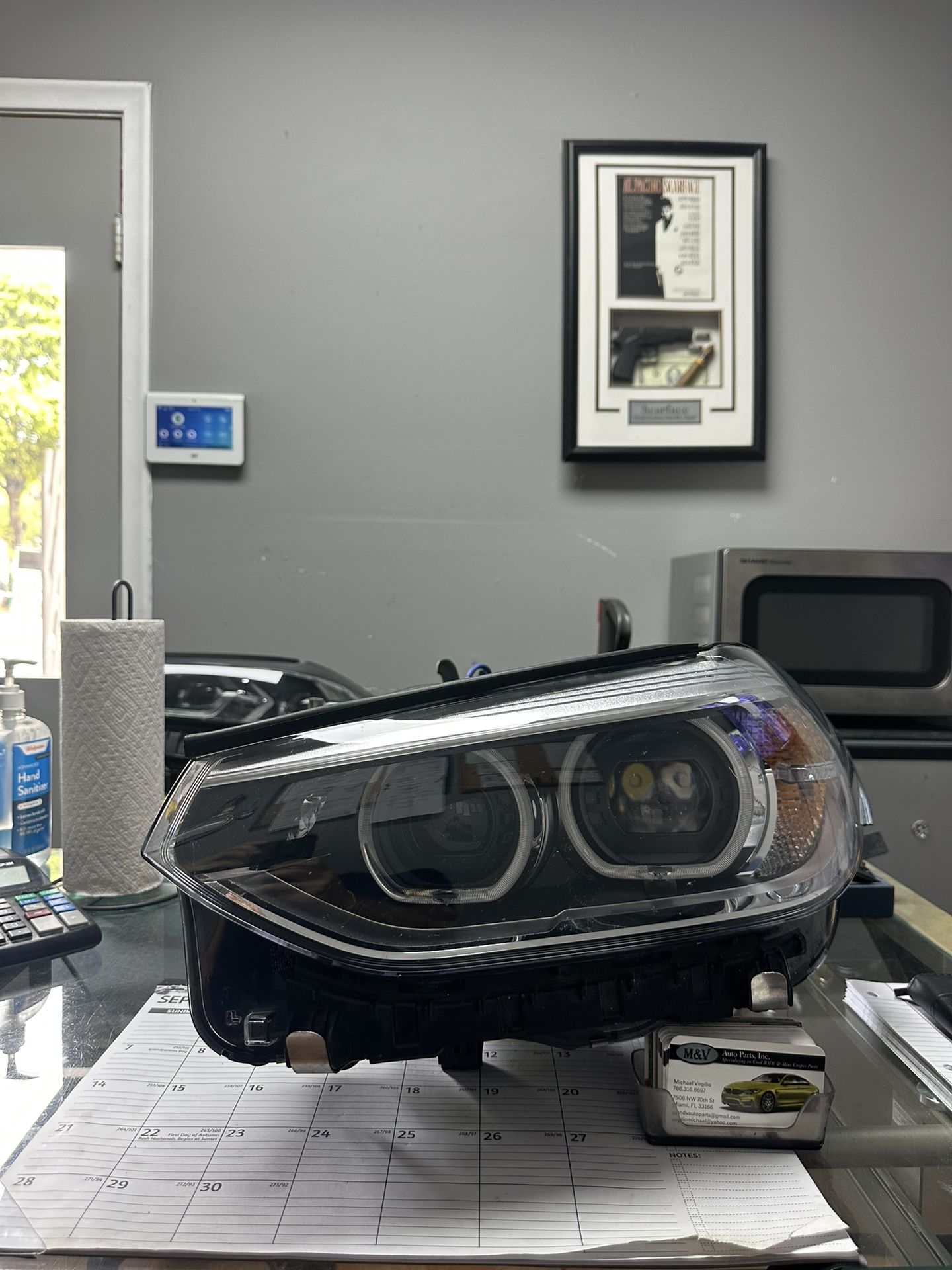 BWM X3/X4 G01/G02 PRE LCI ORIGINAL LEFT DRIVER LED HEADLIGHT HOUSING 2018-2021