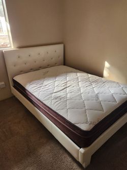 White Bed Frame Only ‐ Full Size