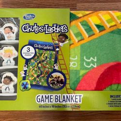 Hasbro gaming chutes and ladders super soft Board game blanket toy