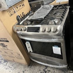 LG Stainless Steel 30” Dual Fuel Range 5 Burners 