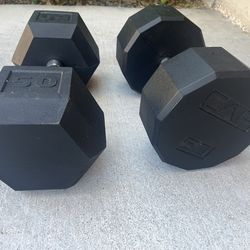 CAP Barbell Coated Dumbbell Weights set 50LBS