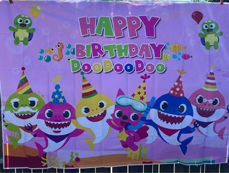 Baby shark party decor